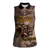 Theseus The Hero Of Athens Women Sleeveless Polo Shirt Greek Mythology Minotaur Ancient Warrior Art