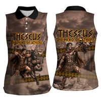 Theseus The Hero Of Athens Women Sleeveless Polo Shirt Greek Mythology Minotaur Ancient Warrior Art