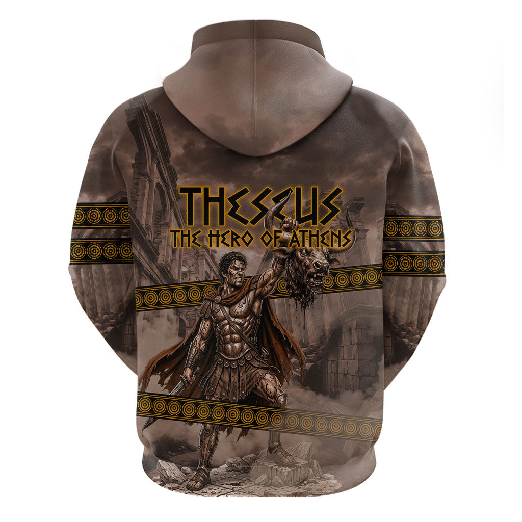 Theseus The Hero Of Athens Zip Hoodie Greek Mythology Minotaur Ancient Warrior Art