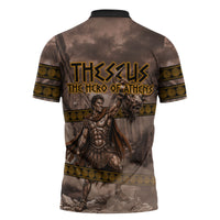 Theseus The Hero Of Athens Zipper Polo Shirt Greek Mythology Minotaur Ancient Warrior Art