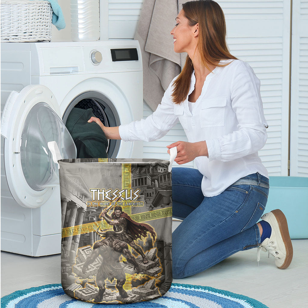 Theseus In The Heart Of The Labyrinth Laundry Basket Ancient Greek Mythology Minotaur Warrior Battle Art