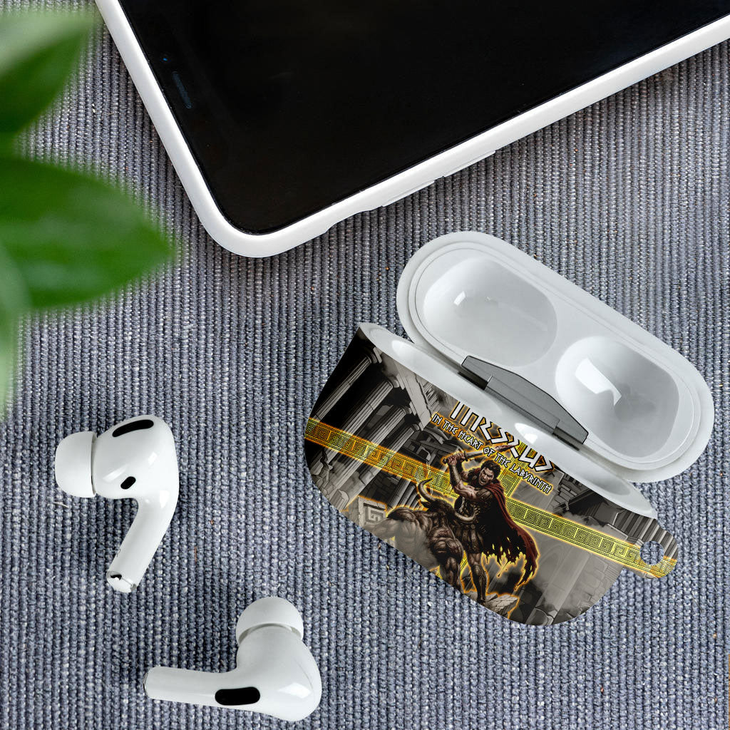 Theseus In The Heart Of The Labyrinth AirPods Case Ancient Greek Mythology Minotaur Warrior Battle Art