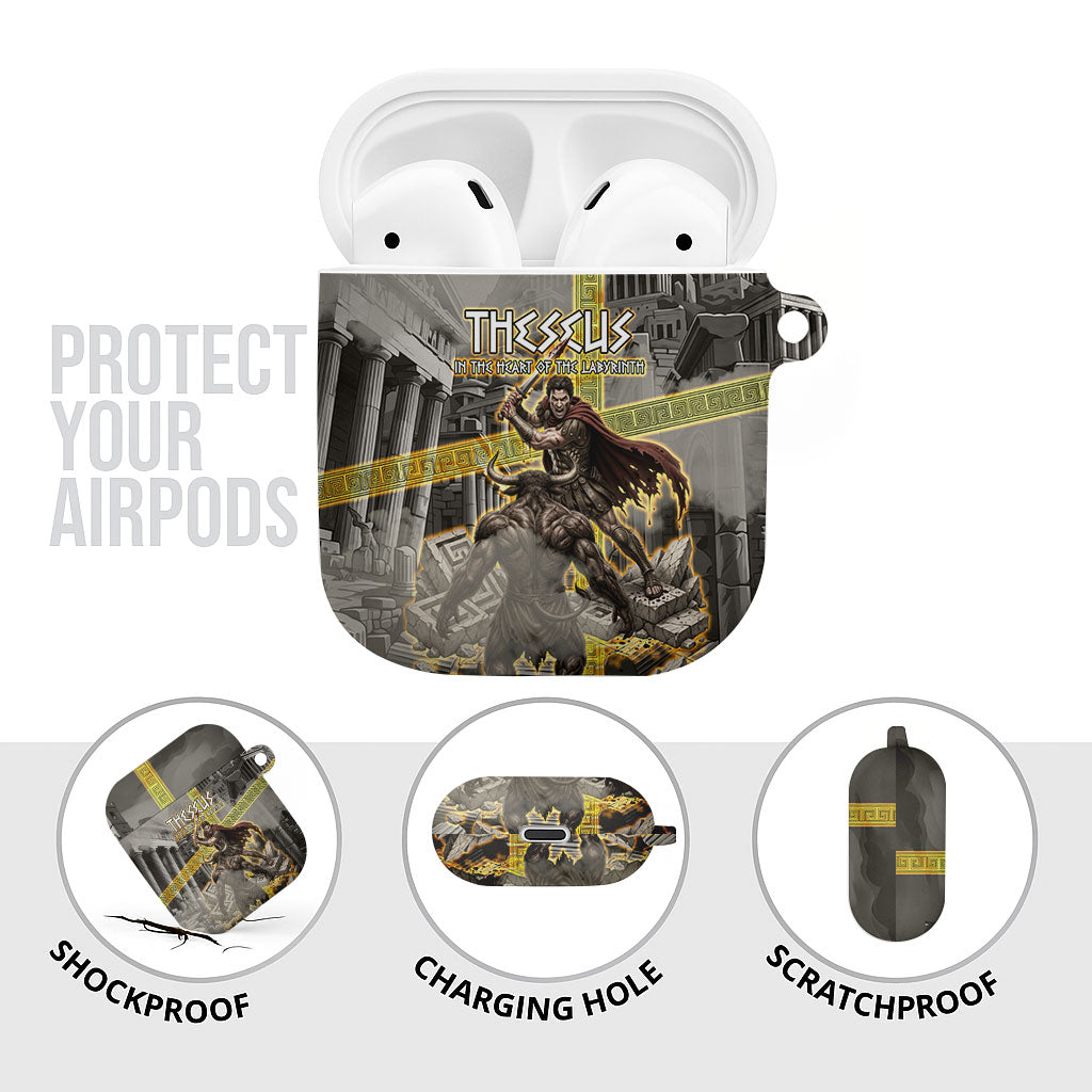 Theseus In The Heart Of The Labyrinth AirPods Case Ancient Greek Mythology Minotaur Warrior Battle Art