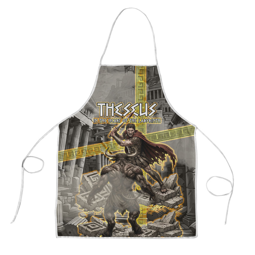 Theseus In The Heart Of The Labyrinth Apron Ancient Greek Mythology Minotaur Warrior Battle Art