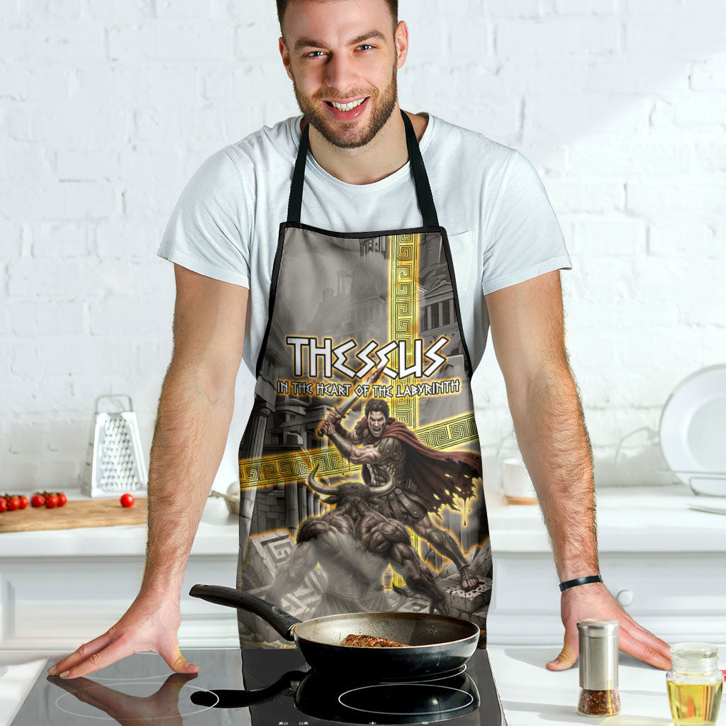 Theseus In The Heart Of The Labyrinth Apron Ancient Greek Mythology Minotaur Warrior Battle Art