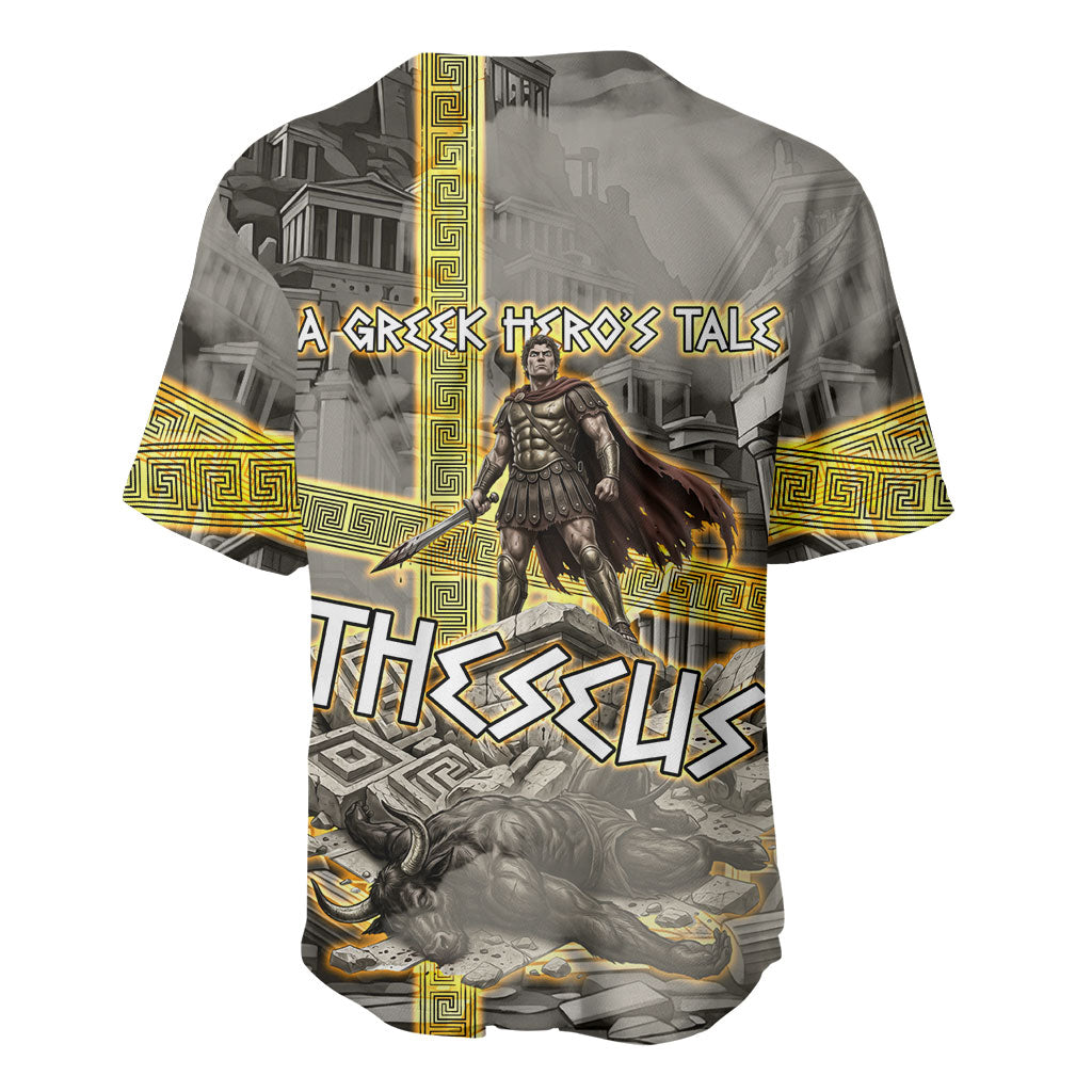 Theseus In The Heart Of The Labyrinth Baseball Jersey Ancient Greek Mythology Minotaur Warrior Battle Art