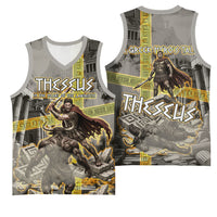 Theseus In The Heart Of The Labyrinth Basketball Jersey Ancient Greek Mythology Minotaur Warrior Battle Art