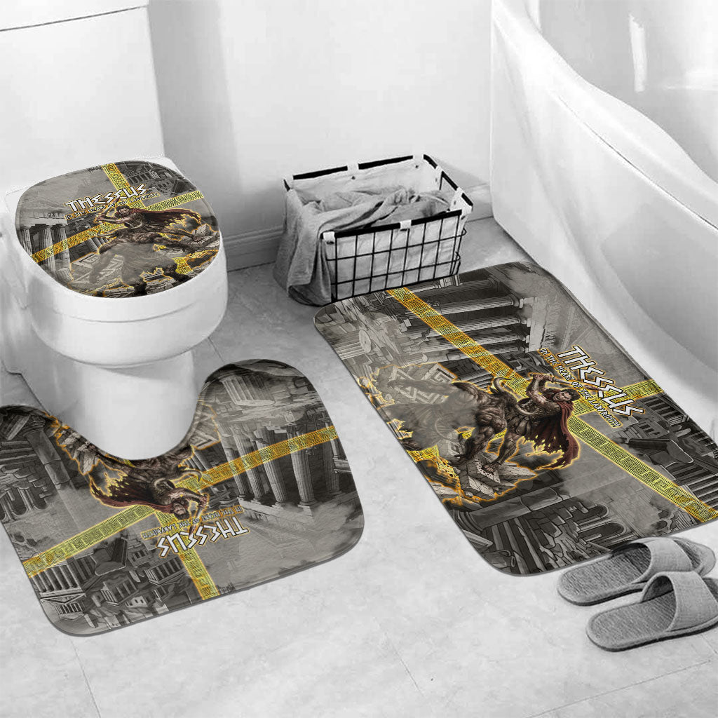 Theseus In The Heart Of The Labyrinth Bathroom Set Ancient Greek Mythology Minotaur Warrior Battle Art