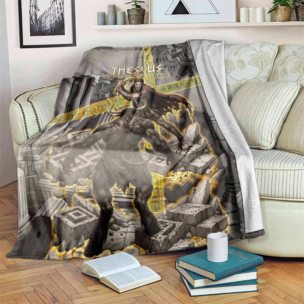 Theseus In The Heart Of The Labyrinth Blanket Ancient Greek Mythology Minotaur Warrior Battle Art
