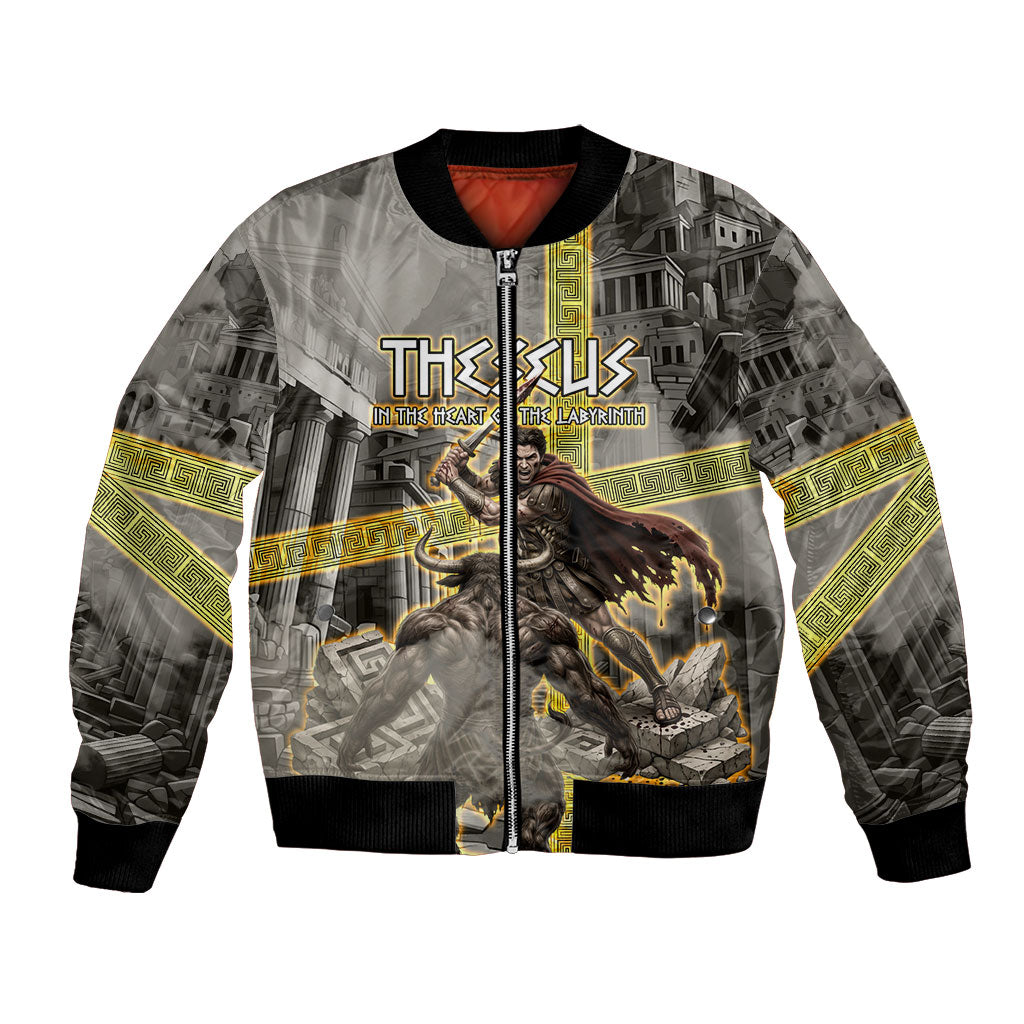Theseus In The Heart Of The Labyrinth Bomber Jacket Ancient Greek Mythology Minotaur Warrior Battle Art
