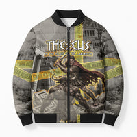 Theseus In The Heart Of The Labyrinth Bomber Puffer Jacket Ancient Greek Mythology Minotaur Warrior Battle Art