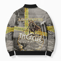 Theseus In The Heart Of The Labyrinth Bomber Puffer Jacket Ancient Greek Mythology Minotaur Warrior Battle Art