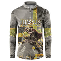 Theseus In The Heart Of The Labyrinth Button Sweatshirt Ancient Greek Mythology Minotaur Warrior Battle Art