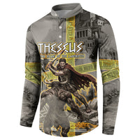 Theseus In The Heart Of The Labyrinth Button Sweatshirt Ancient Greek Mythology Minotaur Warrior Battle Art