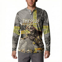 Theseus In The Heart Of The Labyrinth Button Sweatshirt Ancient Greek Mythology Minotaur Warrior Battle Art