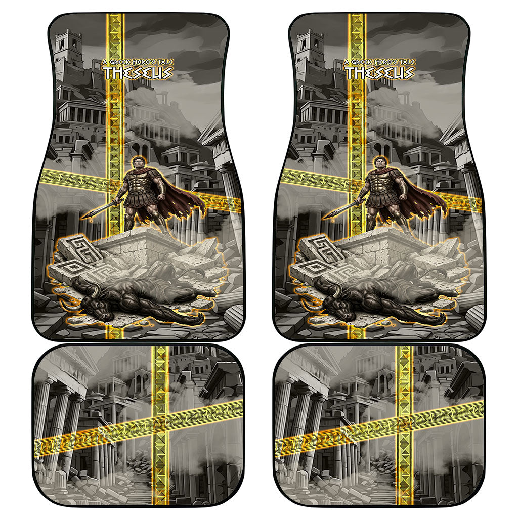 Theseus In The Heart Of The Labyrinth Car Mats Ancient Greek Mythology Minotaur Warrior Battle Art