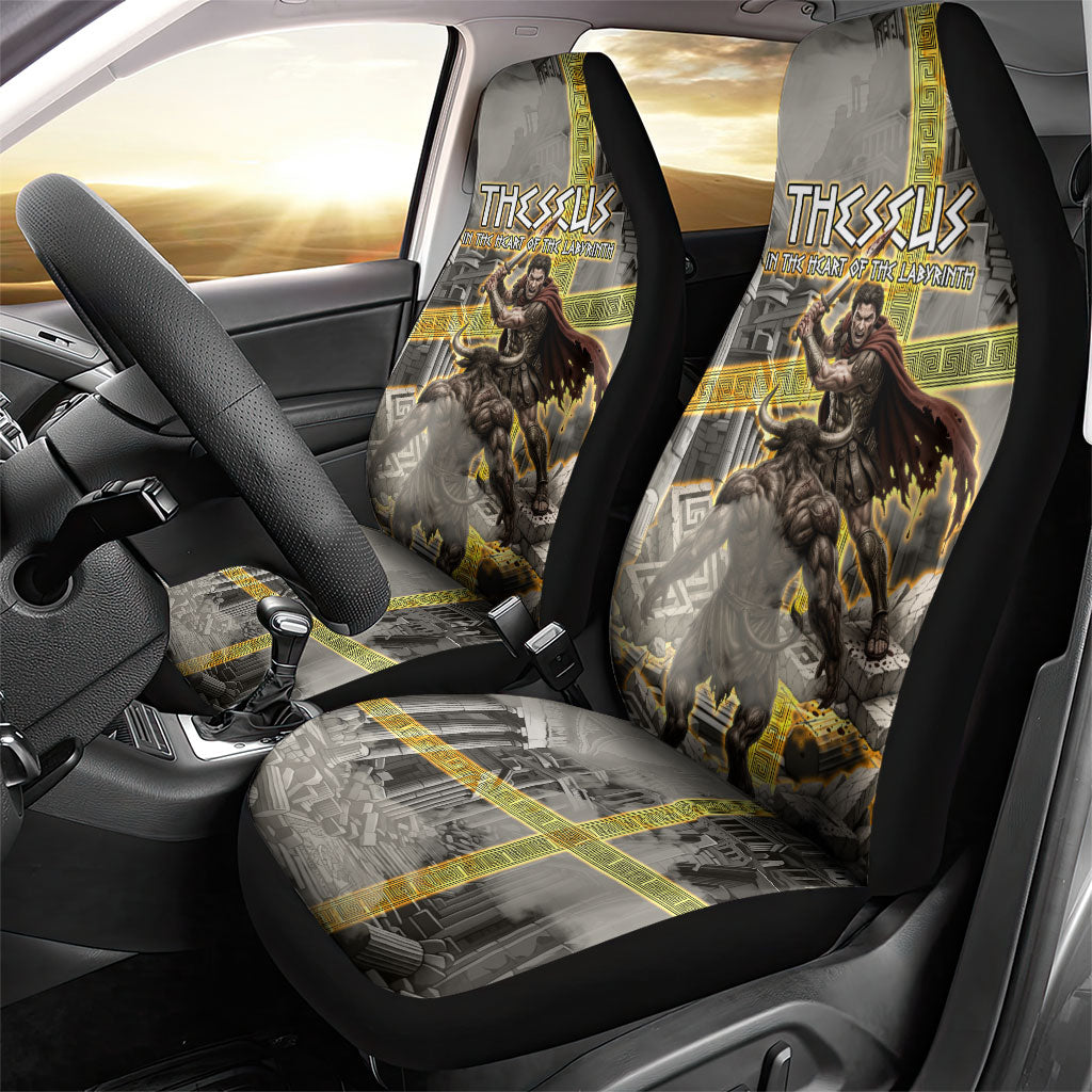 Theseus In The Heart Of The Labyrinth Car Seat Cover Ancient Greek Mythology Minotaur Warrior Battle Art