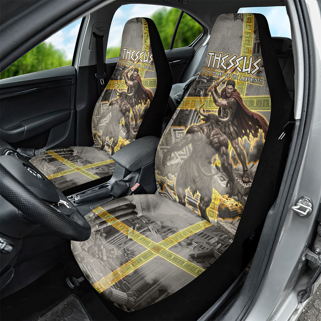 Theseus In The Heart Of The Labyrinth Car Seat Cover Ancient Greek Mythology Minotaur Warrior Battle Art