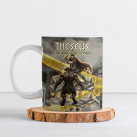 Theseus In The Heart Of The Labyrinth Ceramic Mug Ancient Greek Mythology Minotaur Warrior Battle Art