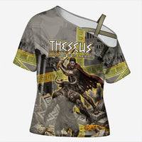 Theseus In The Heart Of The Labyrinth Cross Shoulder Shirt Ancient Greek Mythology Minotaur Warrior Battle Art