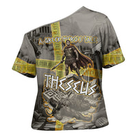 Theseus In The Heart Of The Labyrinth Cross Shoulder Shirt Ancient Greek Mythology Minotaur Warrior Battle Art