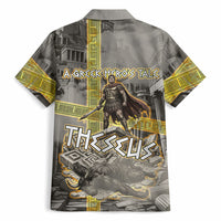 Theseus In The Heart Of The Labyrinth Hawaiian Shirt Ancient Greek Mythology Minotaur Warrior Battle Art