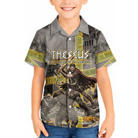 Theseus In The Heart Of The Labyrinth Hawaiian Shirt Ancient Greek Mythology Minotaur Warrior Battle Art
