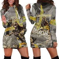 Theseus In The Heart Of The Labyrinth Hoodie Dress Ancient Greek Mythology Minotaur Warrior Battle Art