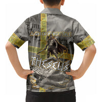 Theseus In The Heart Of The Labyrinth Kid Hawaiian Shirt Ancient Greek Mythology Minotaur Warrior Battle Art