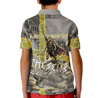 Theseus In The Heart Of The Labyrinth Kid Polo Shirt Ancient Greek Mythology Minotaur Warrior Battle Art