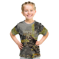 Theseus In The Heart Of The Labyrinth Kid T Shirt Ancient Greek Mythology Minotaur Warrior Battle Art
