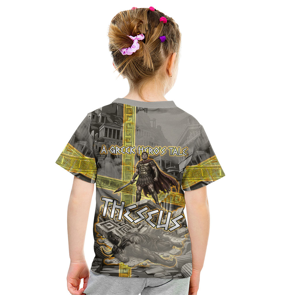 Theseus In The Heart Of The Labyrinth Kid T Shirt Ancient Greek Mythology Minotaur Warrior Battle Art
