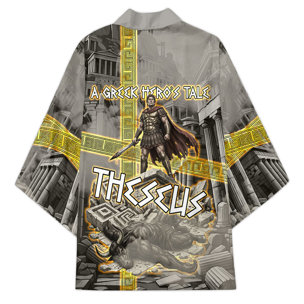 Theseus In The Heart Of The Labyrinth Kimono Ancient Greek Mythology Minotaur Warrior Battle Art