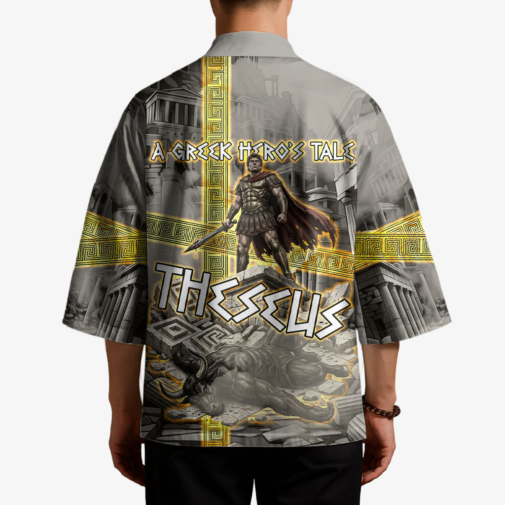 Theseus In The Heart Of The Labyrinth Kimono Ancient Greek Mythology Minotaur Warrior Battle Art