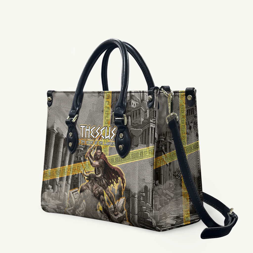 Theseus In The Heart Of The Labyrinth Leather Bag Ancient Greek Mythology Minotaur Warrior Battle Art