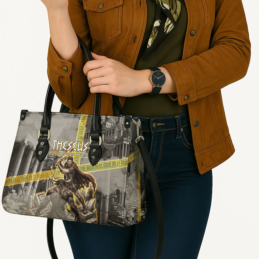 Theseus In The Heart Of The Labyrinth Leather Bag Ancient Greek Mythology Minotaur Warrior Battle Art