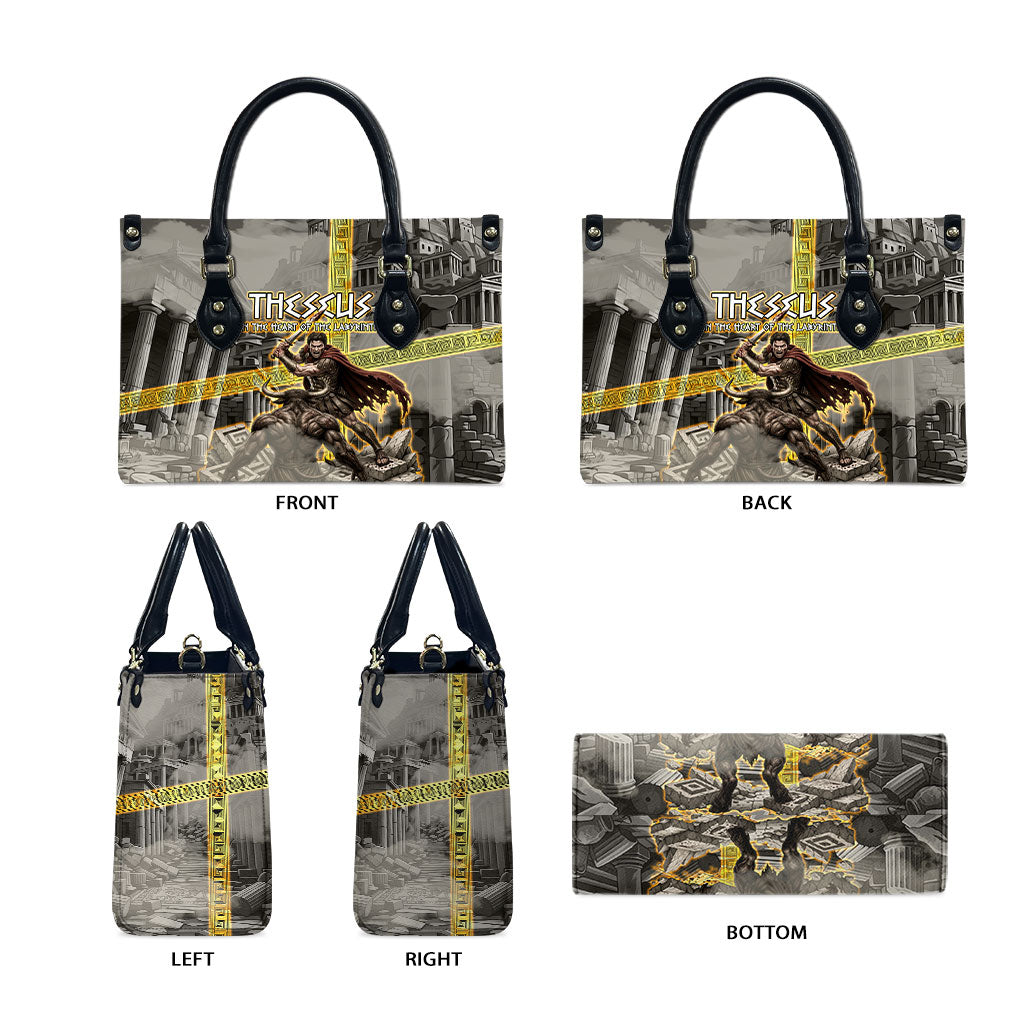 Theseus In The Heart Of The Labyrinth Leather Bag Ancient Greek Mythology Minotaur Warrior Battle Art