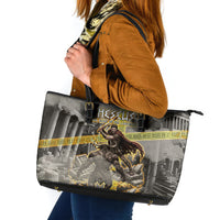 Theseus In The Heart Of The Labyrinth Leather Tote Bag Ancient Greek Mythology Minotaur Warrior Battle Art