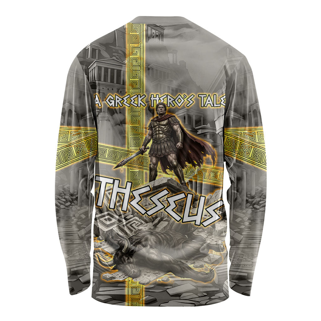 Theseus In The Heart Of The Labyrinth Long Sleeve Shirt Ancient Greek Mythology Minotaur Warrior Battle Art