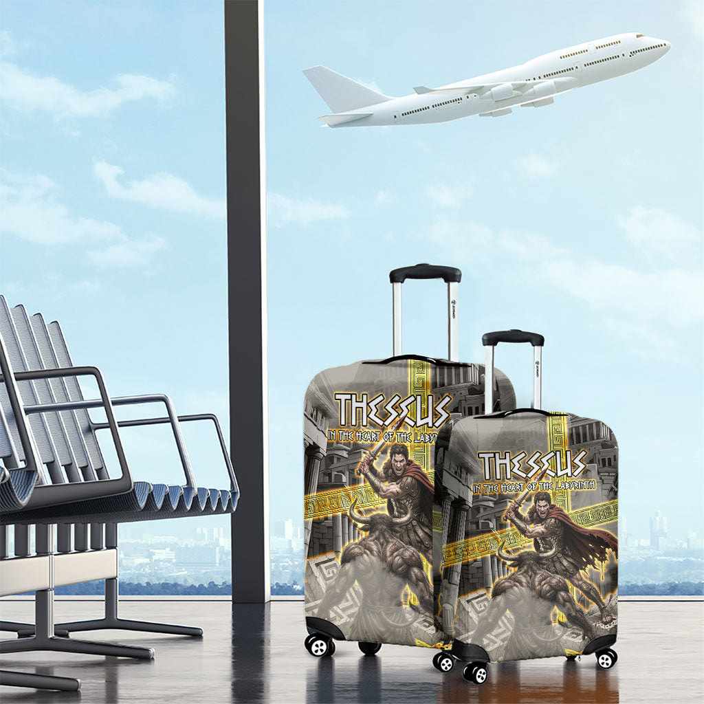 Theseus In The Heart Of The Labyrinth Luggage Cover Ancient Greek Mythology Minotaur Warrior Battle Art