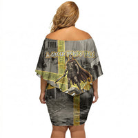 Theseus In The Heart Of The Labyrinth Off Shoulder Short Dress Ancient Greek Mythology Minotaur Warrior Battle Art