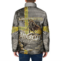 Theseus In The Heart Of The Labyrinth Padded Jacket Ancient Greek Mythology Minotaur Warrior Battle Art