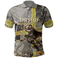 Theseus In The Heart Of The Labyrinth Polo Shirt Ancient Greek Mythology Minotaur Warrior Battle Art