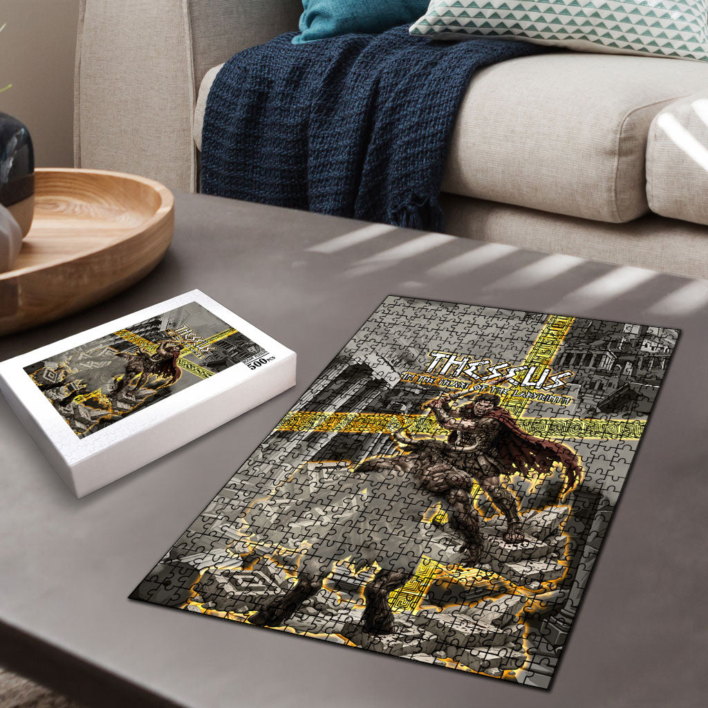 Theseus In The Heart Of The Labyrinth Puzzle Ancient Greek Mythology Minotaur Warrior Battle Art