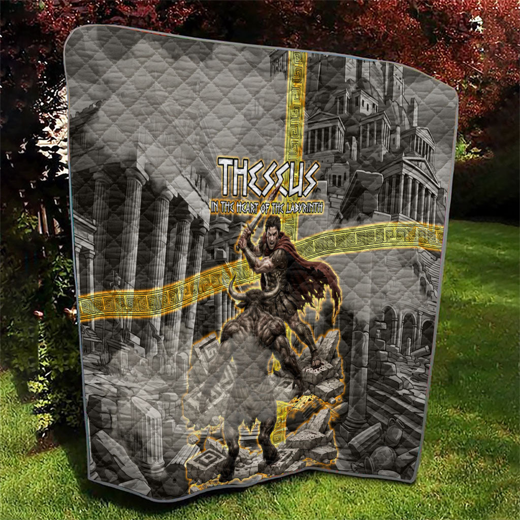 Theseus In The Heart Of The Labyrinth Quilt Ancient Greek Mythology Minotaur Warrior Battle Art