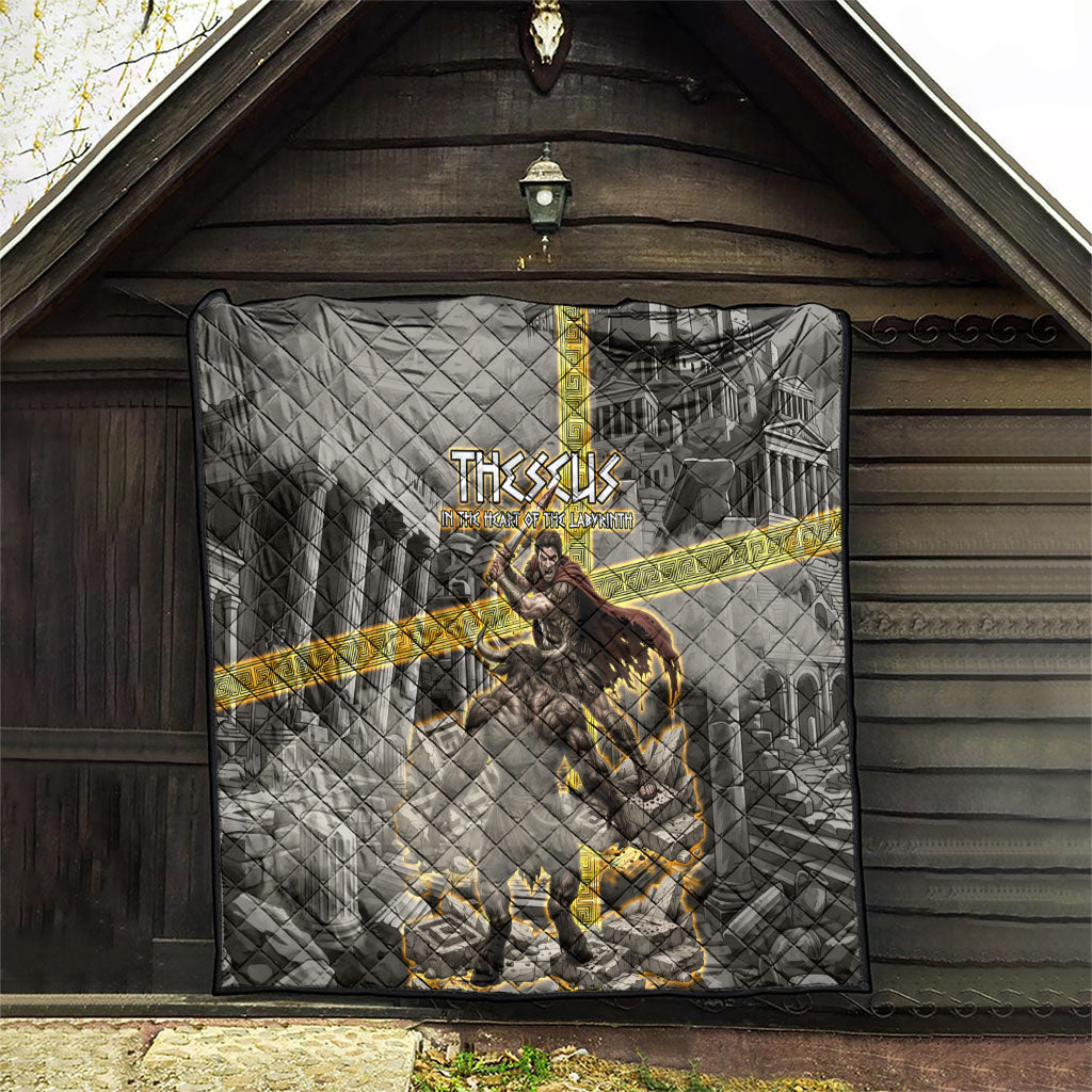 Theseus In The Heart Of The Labyrinth Quilt Ancient Greek Mythology Minotaur Warrior Battle Art