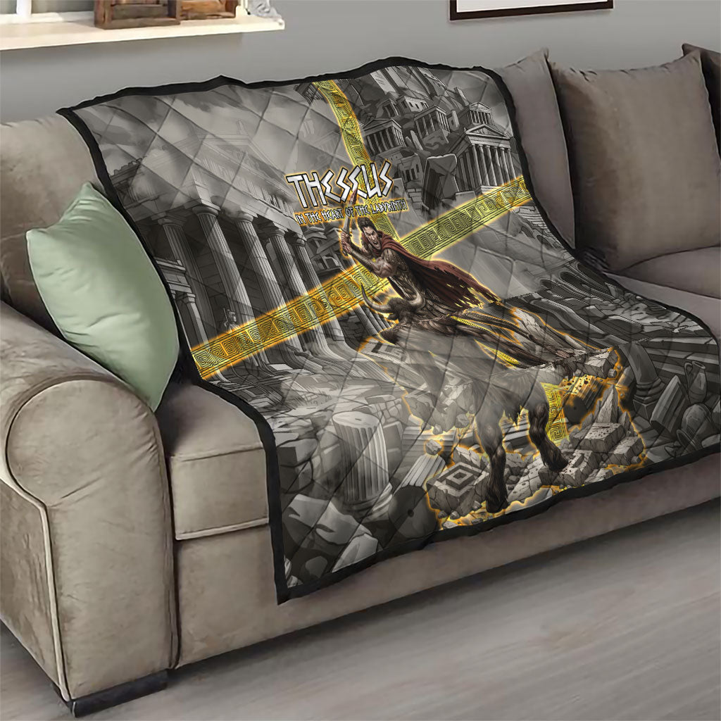 Theseus In The Heart Of The Labyrinth Quilt Ancient Greek Mythology Minotaur Warrior Battle Art