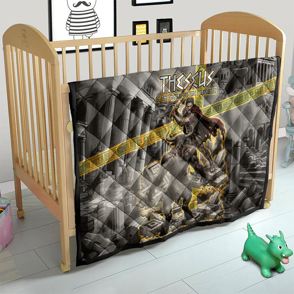 Theseus In The Heart Of The Labyrinth Quilt Ancient Greek Mythology Minotaur Warrior Battle Art