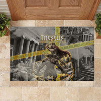 Theseus In The Heart Of The Labyrinth Rubber Doormat Ancient Greek Mythology Minotaur Warrior Battle Art