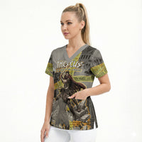 Theseus In The Heart Of The Labyrinth Scrub Top Ancient Greek Mythology Minotaur Warrior Battle Art